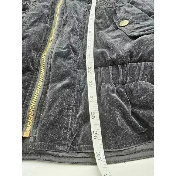 Vtg 80s/90s G-4000 Women's Size S Black Velvet Bomber Jacket with Flower Detail - Picture 7 of 7